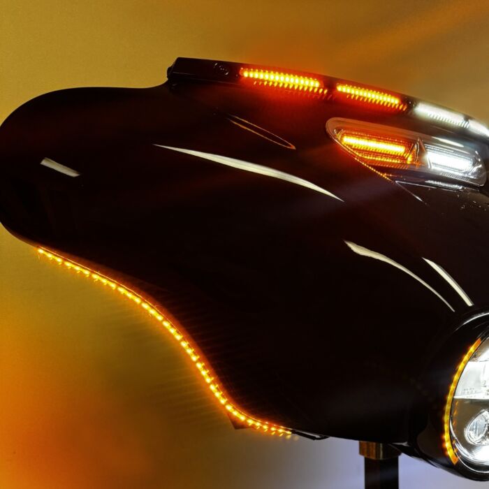 Dual Color Amber/White LED Universal Fairing Strips