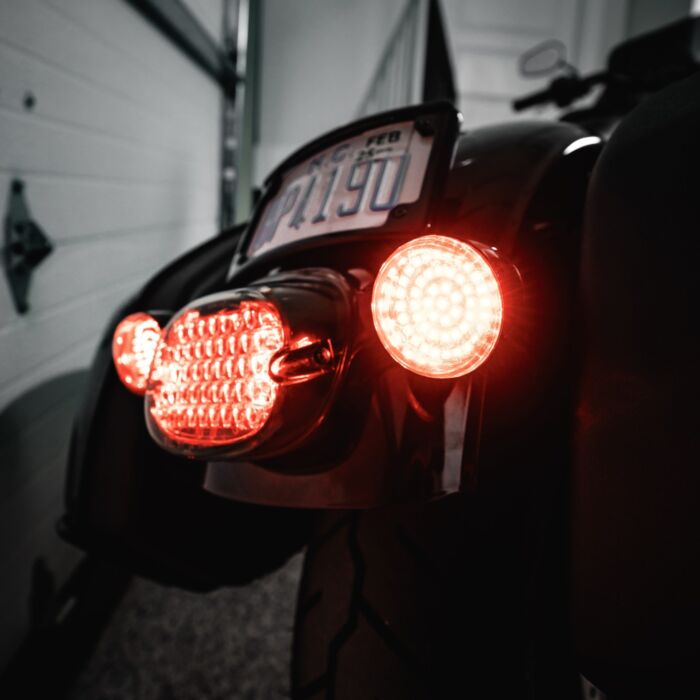 Solid Red 1156 Motorcycle LED Turn Signals – Custom Dynamics