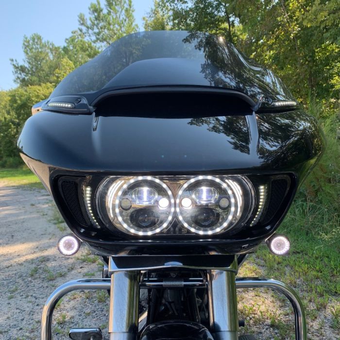 TruBEAM® LED Headlamp with Auxiliary Turn Signals for Rushmore Road Glide