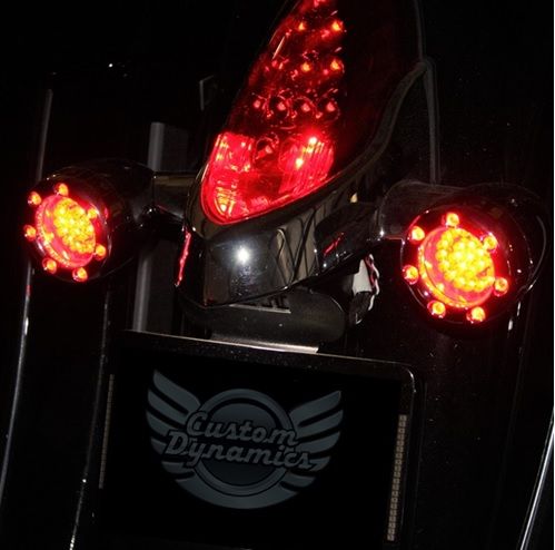 SMART Triple Play® module for Indian® converts rear single function turn signals to operate as run, brake, and turn signal