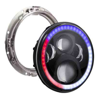 ProGLOW™ 7" Color Changing Halo LED Headlight with Mounting Ring for 94-13 Harley-Davidson®