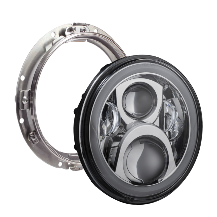 Custom Dynamics® 7" White LED Halo Headlight for 94-13 Harley-Davidson®