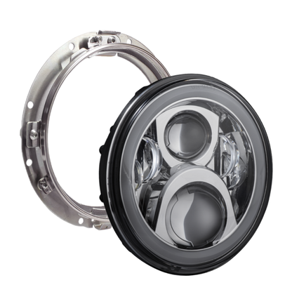 Custom Dynamics® 7" White LED Halo Headlight for 94-13 Harley-Davidson®