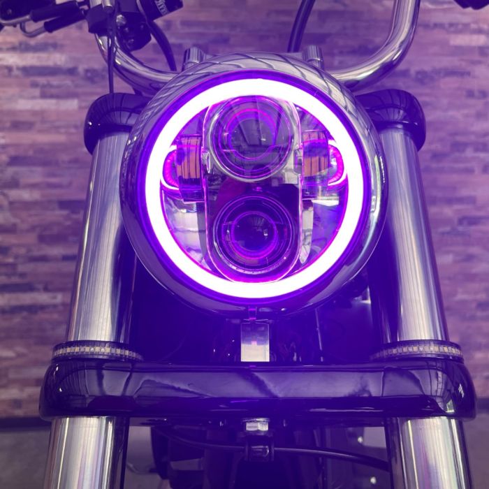 ProGLOW™ 5.75" Motorcycle LED Headlight with Color Changing Halo