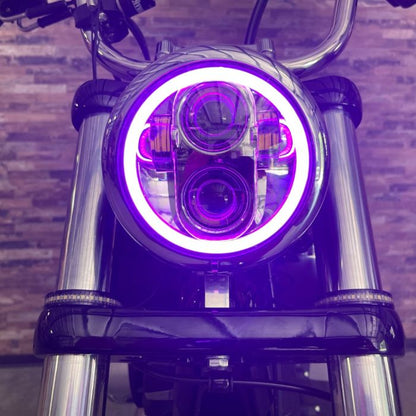 ProGLOW™ 5.75" Motorcycle LED Headlight with Color Changing Halo