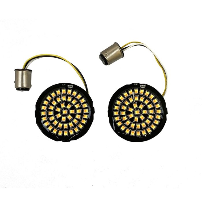 Genesis® 4 Solid Amber/White (Halo Free) Bullet Style LED Motorcycle Turn Signal Inserts
