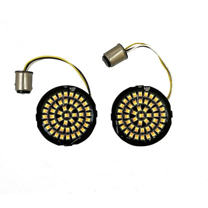 Genesis® 4 Solid Amber/White (Halo Free) Bullet Style LED Motorcycle Turn Signal Inserts