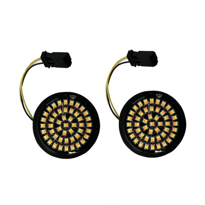 Genesis® 4 Solid Amber/White (Halo Free) LED Motorcycle Turn Signal Inserts for CVO™