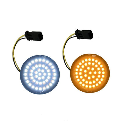 Genesis® 4 Solid Amber/White (Halo Free) LED Motorcycle Turn Signal Inserts for CVO™