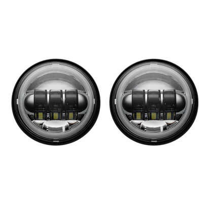Custom Dynamics® 4.5" Motorcycle LED Passing Lamps with White Halo