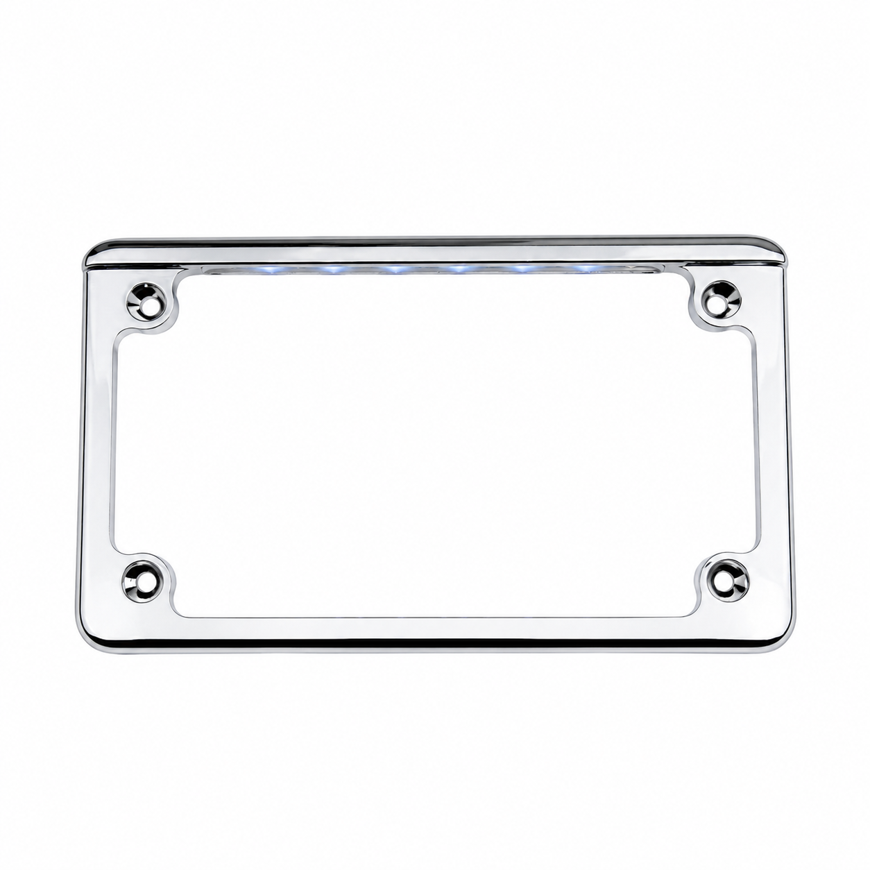Horizontal Motorcycle Plate Frames with LED Tag Illumination