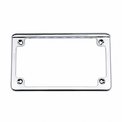 Horizontal Motorcycle Plate Frames with LED Tag Illumination