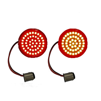 Genesis® 4 Solid Red LED 1157 Bullet Style Motorcycle Turn Signals