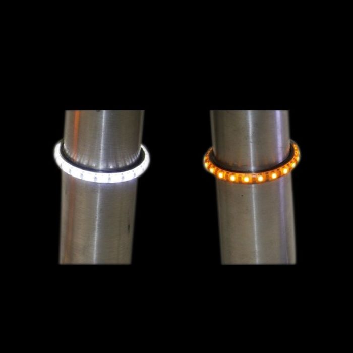 Amber/White LED TruWRAPZ™ Auxiliary Front Fork Turn Signals