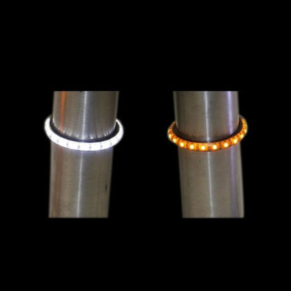 Amber/White LED TruWRAPZ™ Auxiliary Front Fork Turn Signals