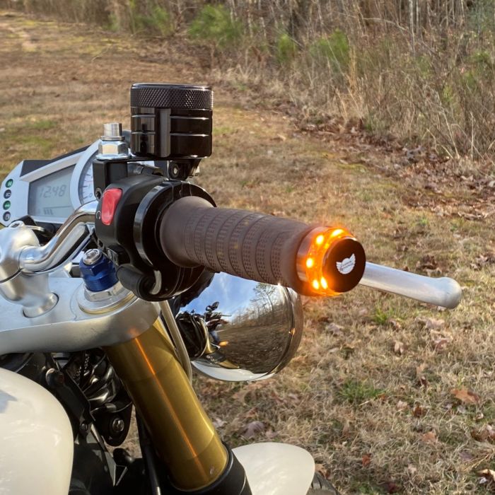 Motorcycle Handlebar End Auxiliary LED Running & Turn Signal Lights