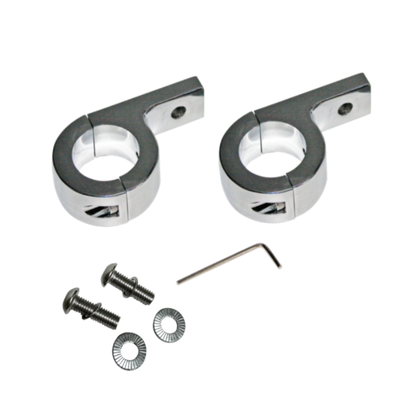 Motorcycle Fog Lamp 1.25" Engine Guard P-Clamp Mounts