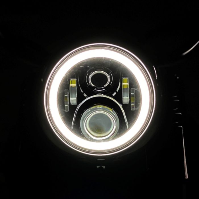 Custom Dynamics® 7" White LED Halo Headlight for 94-13 Harley-Davidson®