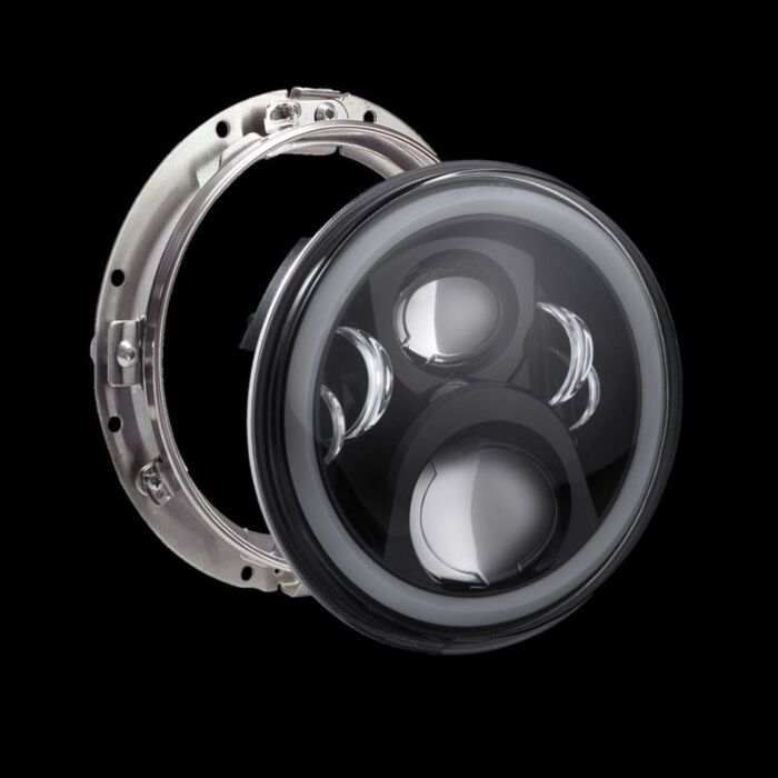Custom Dynamics® 7" White LED Halo Headlight for 94-13 Harley-Davidson®