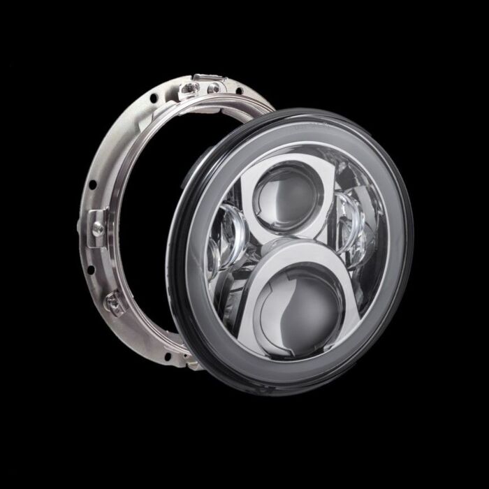 Custom Dynamics® 7" White LED Halo Headlight for 94-13 Harley-Davidson®