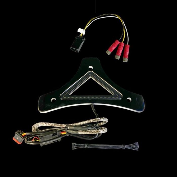 Universal LED Motorcycle Backrest Bracket with Auxiliary Run & Brake Light