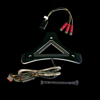 Universal LED Motorcycle Backrest Bracket with Auxiliary Run & Brake Light