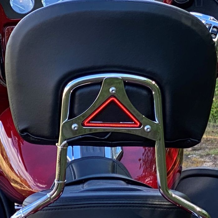 Universal LED Motorcycle Backrest Bracket with Auxiliary Run & Brake Light