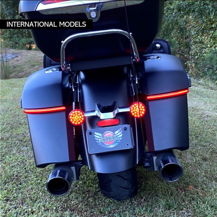 Run & Brake Auxiliary LED Saddlebag Lights for International Indian Motorcycles