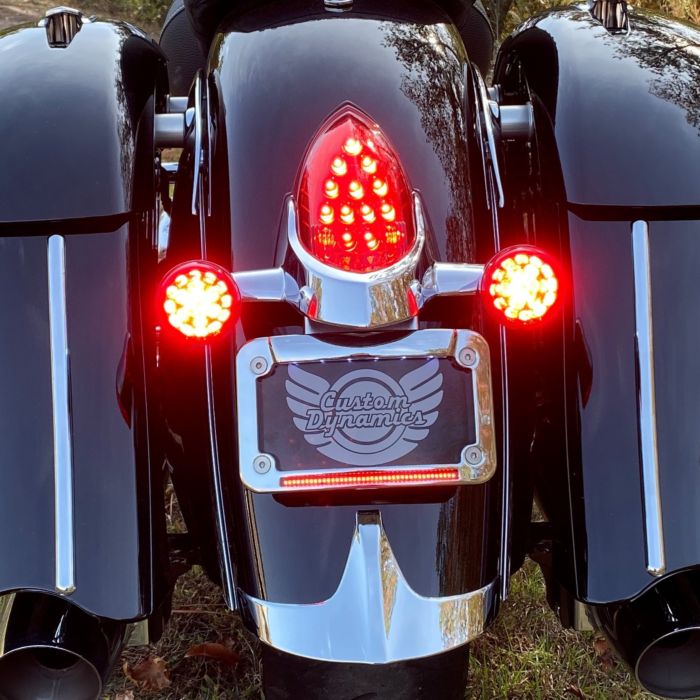 License Plate Frame with Auxiliary Run & Brake LEDs for 2015-2022 Indian® Motorcycles