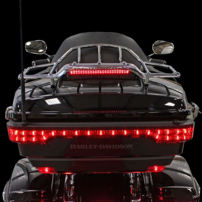 Auxiliary Run & Brake Air Wing Luggage Rack Light Bar for Harley-Davidson® Motorcycles