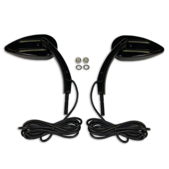 Plug & Play LED Run & Turn Signal Motorcycle Mirrors