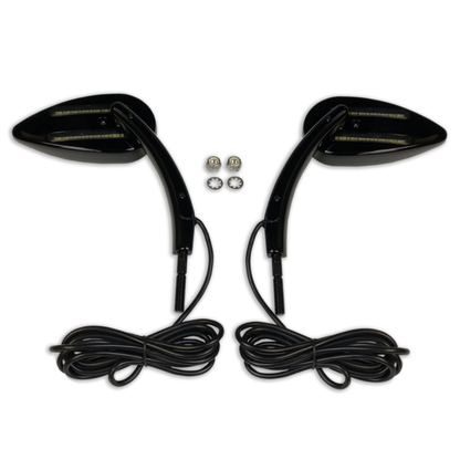 Plug & Play LED Run & Turn Signal Motorcycle Mirrors