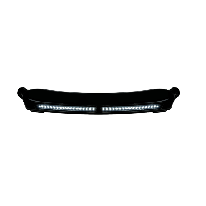 White DRL Center Windshield Trim for Rushmore Road Glide
