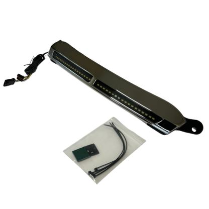 White DRL Center Windshield Trim for Rushmore Road Glide