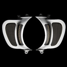 LED Fairing Vent Inserts with Auxiliary Turn Signal for Rushmore Road Glide