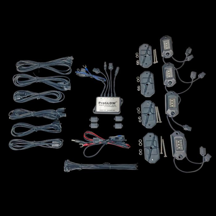 Color Changing LED Rock Light Kit with Bluetooth Controller