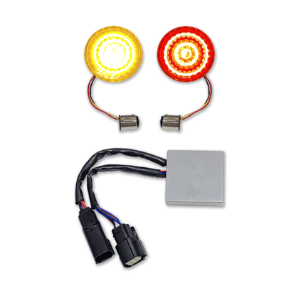 SMART Amber/Red LED 1157 Bullet Turn Signals with Controller