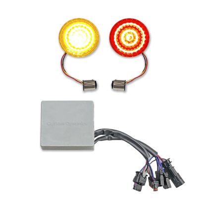 SMART Amber/Red LED 1157 Bullet Turn Signals with Controller for 2018-2024 Softails