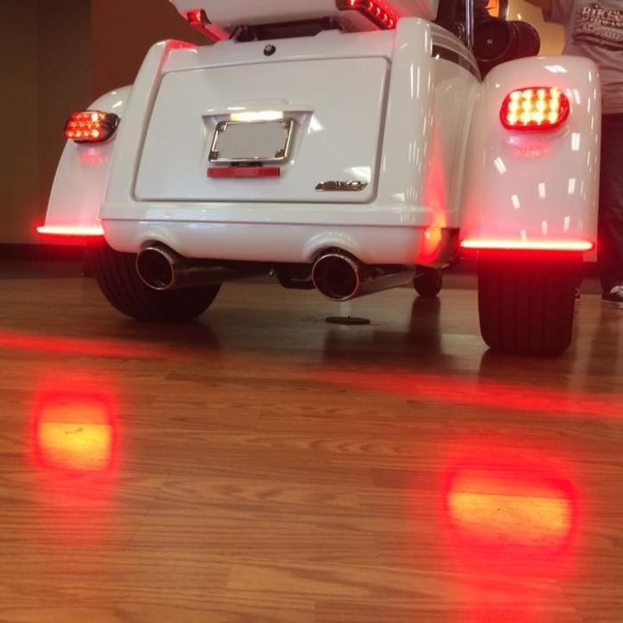 Low Profile Auxiliary LED Rear Fender Lights for TriGlide