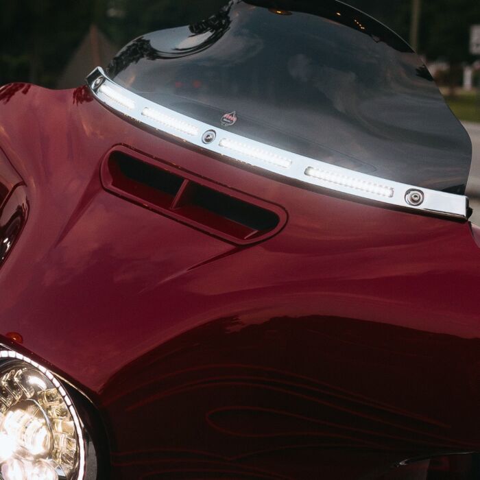 LED Windshield Trim for 2006-2013 Harley-Davidson Batwing