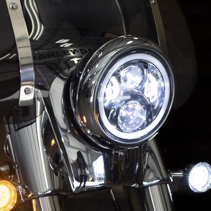 7" LED Motorcycle Halo Headlight with Wire Adapter Harley-Davidson®