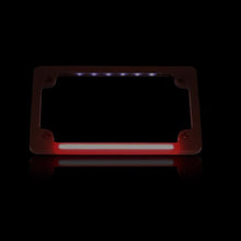 Horizontal Motorcycle LED Plate Frame with Auxiliary Run/Brake Light & Tag Illumination