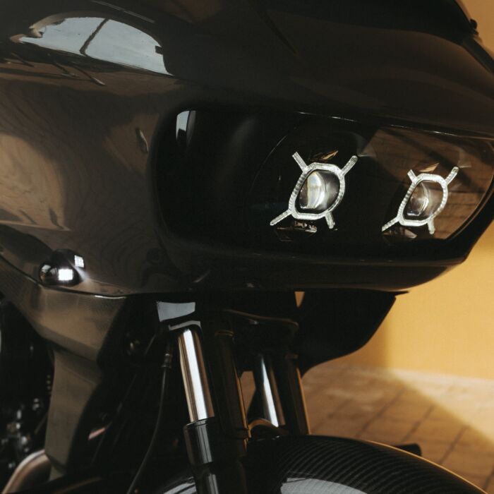 Double-X LED Headlight for Rushmore Road Glide Motorcycles