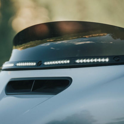 Batwing Fairing LED Windshield Trim with Auxiliary Turn Signals for Harley-Davidson Motorcycles