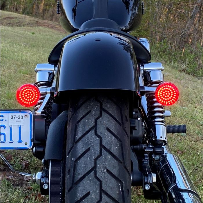 Genesis® 4 Solid Red LED 1157 Bullet Style Motorcycle Turn Signals