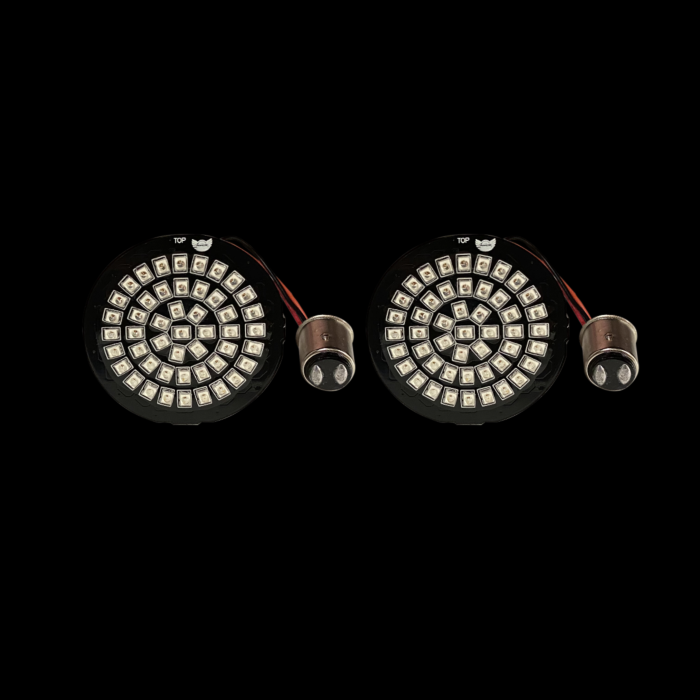 Genesis® 4 Red Ring Bullet Style LED Turn Signals for Harley