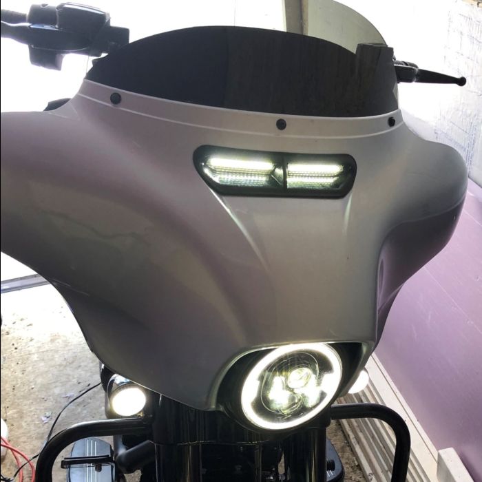 Batwing Fairing LED Vent Insert with Auxiliary Turn Signal
