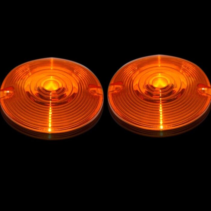 Flat Style Harley Turn Signal Lenses for Incandescent Bulbs