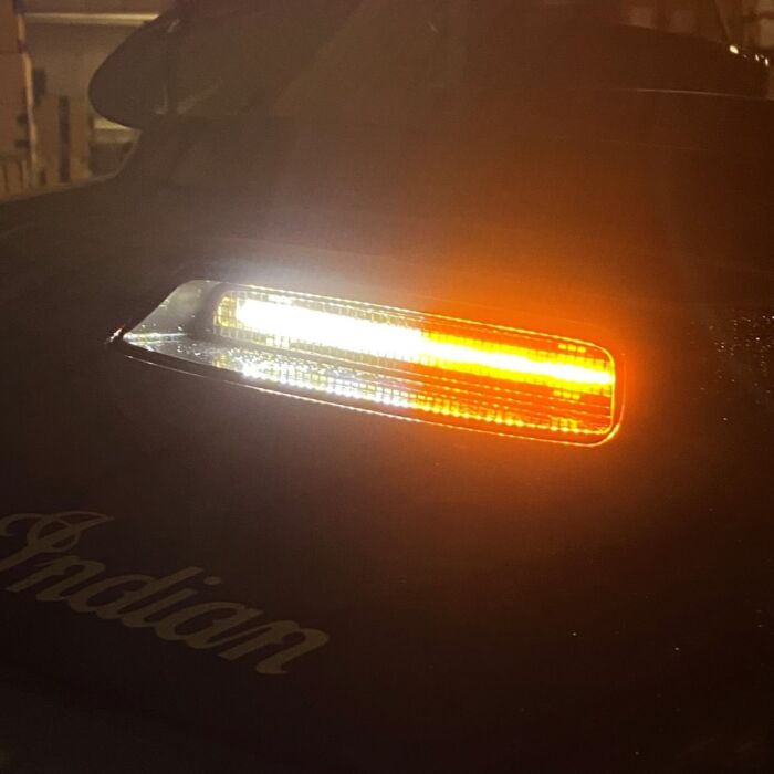 Dynamic LED Fairing Vent Insert for Indian Motorcycles