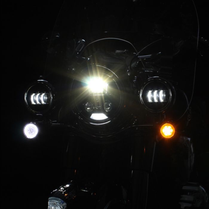 ProBEAM® Amber/White Dynamic Ringz™ Front Turn Signals for Indian Motorcycles